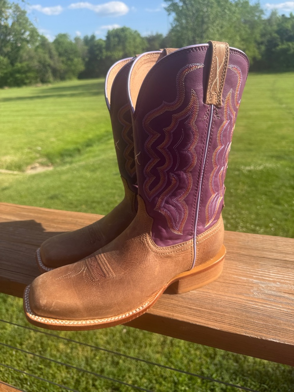 Twisted X 11” Tech X Cowboy Western Boots Purple / Brown Size 8.5